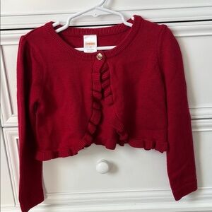 Gymboree Kids Red Ruffle Cardigan
